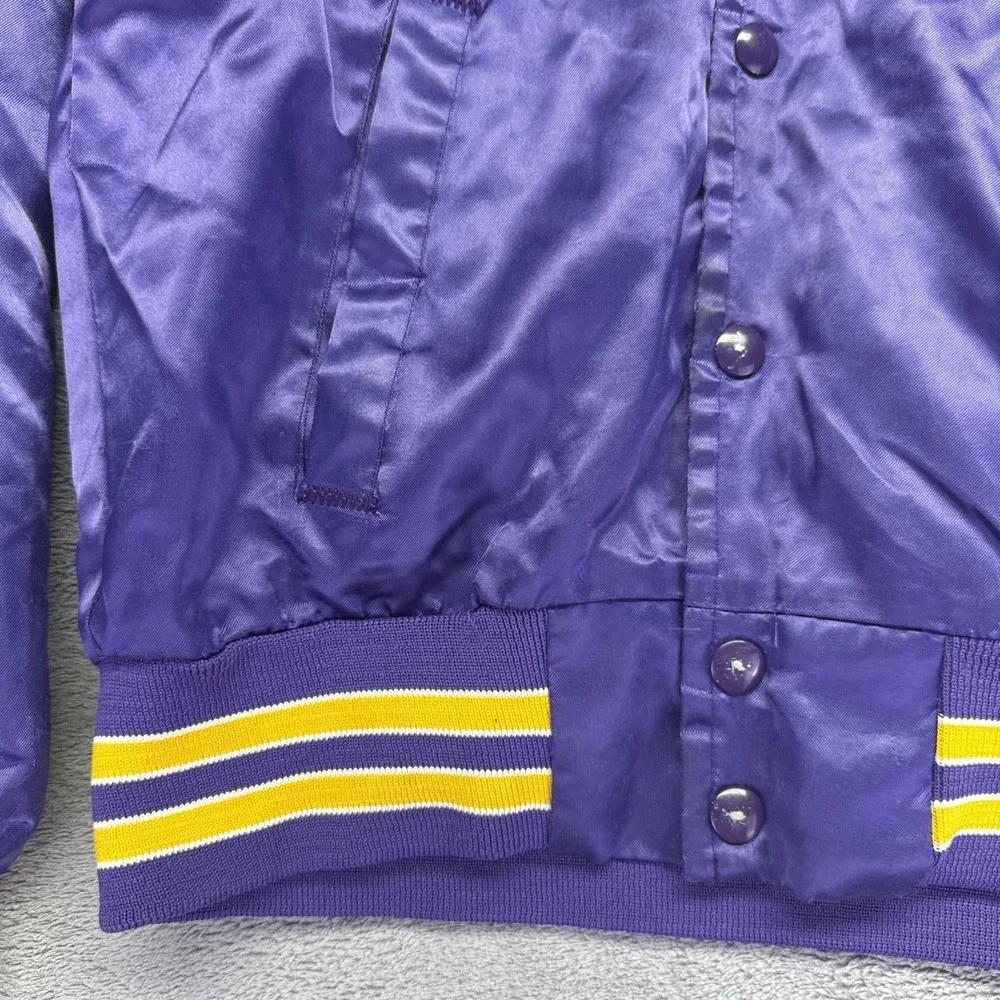Vintage Utah Jazz NBA Chalk Line Satin Jacket Youth 14/15 Purple Made‎ In USA